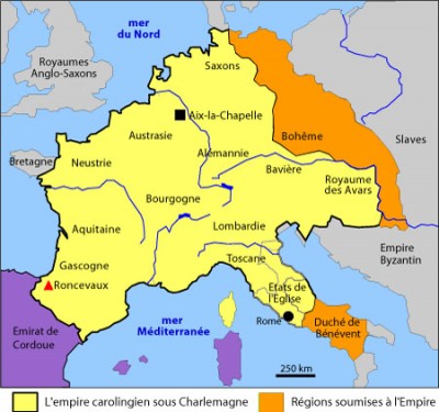 l'empire de Charlemagne