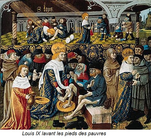 Louis IX lavant les pieds des pauvres