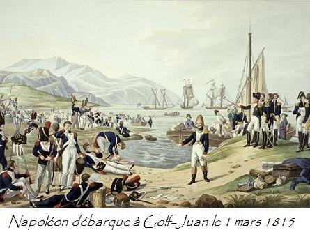 Napoléon débarque à Golf-Juan le 1 mars 1815